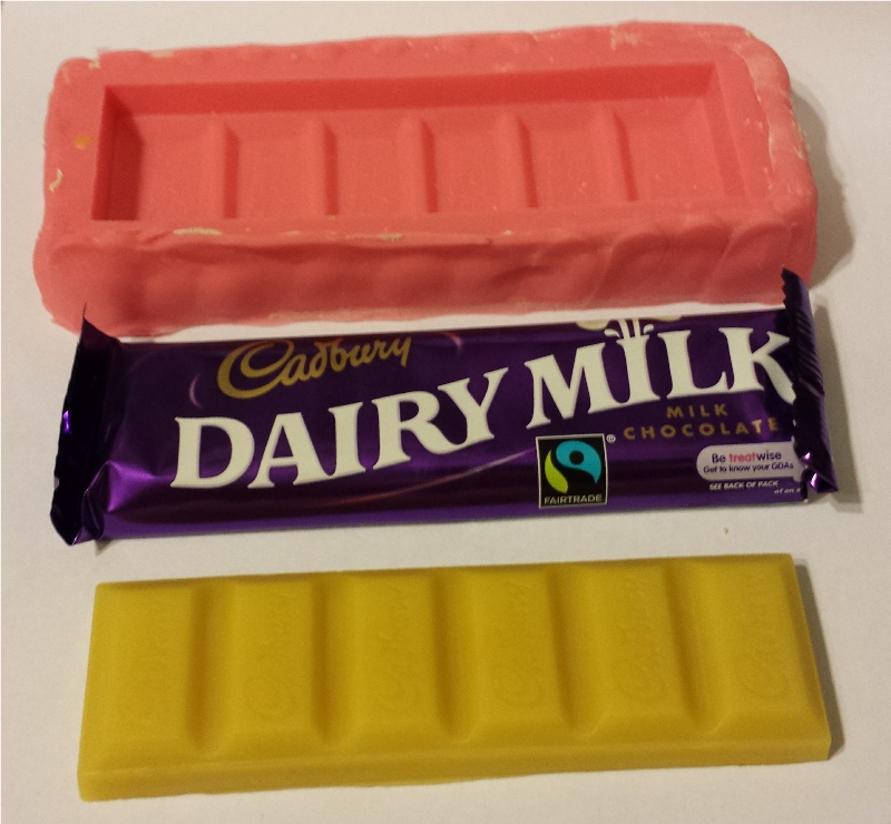 beeswax moulded chocolate bar